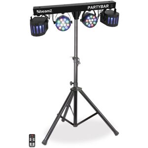 Barra Portátil "4-EM-1" c/ 2 Focos PAR 12x LEDs RGBW e 2 Projectores Derby (Partybar2) - beamZ Image