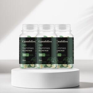 Cannbliss Pack 3 CBD Gummies 750mg 30pcs Full Spectrum Pague 2 leve 3 Image