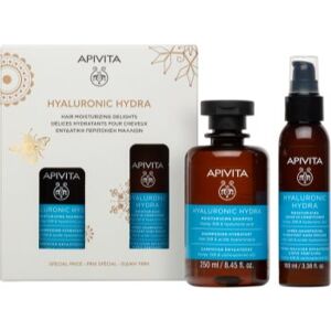 Apivita Hyaluronic Hydra Hair Moisturizing Delights coffret para hidratação e brilho . Hyaluronic Hydra Hair Moisturizing Delights Image