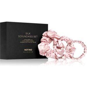 Notino Silk Collection Scrunchie Set conjunto de elásticos de cabelo de seda tom Pink . Silk Collection Scrunchie Set Image