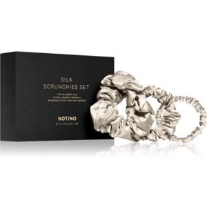 Notino Silk Collection Scrunchie Set conjunto de elásticos de cabelo de seda tom Cream . Silk Collection Scrunchie Set Image