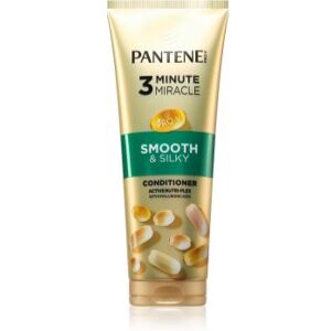 Pantene 3 Minute Miracle Smooth&Silky condicionador para cabelos danificados com atuação profunda em três minutos 220 ml. 3 Minute Miracle Smooth&Silky Image