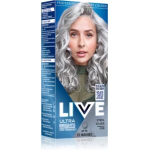 Schwarzkopf LIVE Ultra Brights or Pastel coloração semipermanente para o cabelo tom 98 Steel Silver 1 un.. LIVE Ultra Brights or Pastel Image