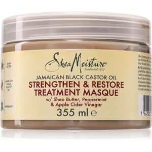 Shea Moisture Jamaican Black Castor Oil Strengthen & Restore máscara fortificante para cabelo 355 ml. Jamaican Black Castor Oil Strengthen & Restore Image