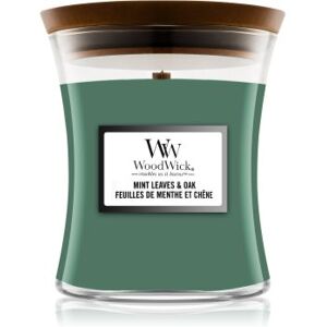Woodwick Mint Leaves & Oak vela perfumada com pavio de madeira 275 g. Mint Leaves & Oak Image