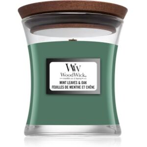 Woodwick Mint Leaves & Oak vela perfumada com pavio de madeira 85 g. Mint Leaves & Oak Image