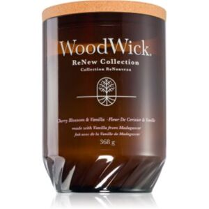 Woodwick Renew Cherry Blossom & Vanilla vela perfumada com pavio de madeira 368 g. Renew Cherry Blossom & Vanilla Image