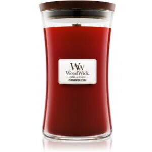 Woodwick Cinnamon Chai vela perfumada com pavio de madeira 609.5 g. Cinnamon Chai Image