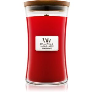 Woodwick Pomegranate vela perfumada com pavio de madeira 609,5 g. Pomegranate Image