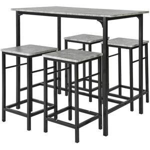 Sobuy Conjunto de mesa com 4 bancos OGT11-HG Image