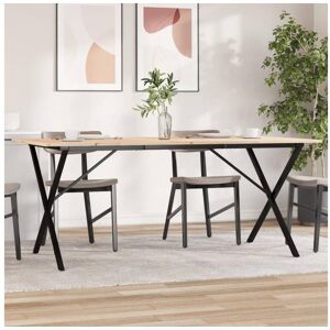 vidaxl Mesa de jantar estrutura em X 180x90x75cm pinho e aço Image