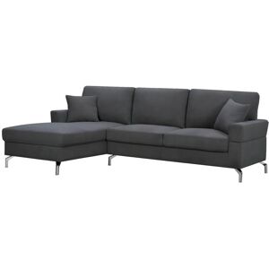 Saldosystocks Sofá Ellen Chaise Longue 245cm, Cinza Escuro, Chaise Esquerda Image