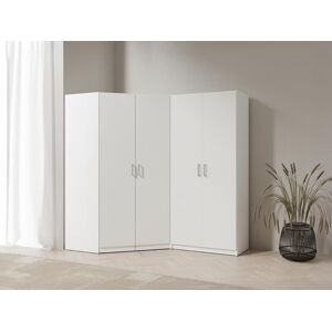 Vente-unique Guarda-roupa de canto 4 portas C209 cm branco - BELOMY Image