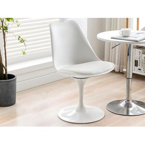 Vente-unique Conjunto de 2 cadeiras em polipropileno e metal branco - XAFY Image