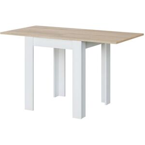 Loungitude Mesa de cozinha extensível Nordic Livre, branca, carvalho Artik, 78x67-134x67 cm Image