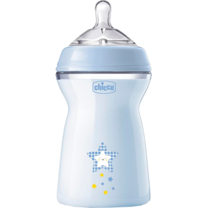 Chicco NaturalFeeling Biberão Fluxo Rápido 6m+ 330ml Azul Image