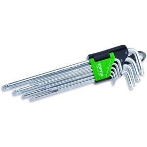 Jogo de chaves TORX TOPTUL 9Stk T10 T15 T20 T25 T27 T40 T45 T50 extra lang Image