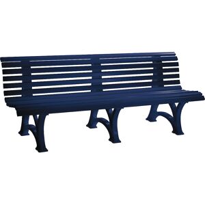 kaiserkraft Banco de jardim em plástico, com 13 ripas, largura 2000 mm, azul aço Image