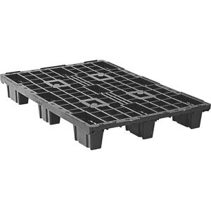 ratioform Palete leve com rebordo, CxL 1200 x 800 mm, com 9 pés, embalagem de 10 unid., preto Image