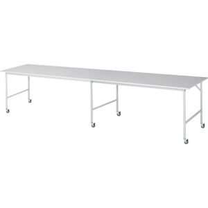 kaiserkraft Mesa de trabalho, móvel, tampo em melamina, espessura 22 mm, 30 x 30 mm, LxPxA 4000 x 1000 x 900 mm Image