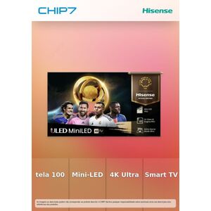 Smart TV HISENSE 100" Mini-LED / 4K UHD / Dolby Vision / HDR 10+ / 165Hz / Preto - 100U7Q PRO Image
