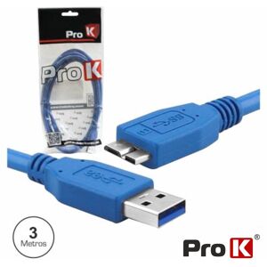 Cabo Usb 3.0 Tipo-A Macho / Micro-B Macho 3m Prok Image