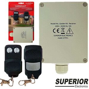 SUPERIOR Kit Emissor Receptor De 2 Canais E 2 Comandos Jardim Image
