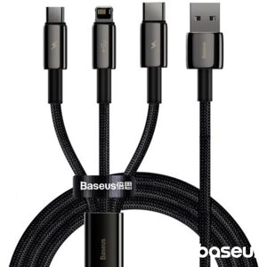 Cabo USB-A 2.0 Macho p/ Lightning/USB-C/MicroUSB 3.5A BASEUS Image