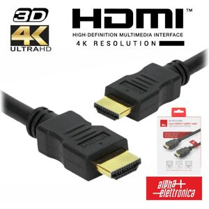Cabo HDMI Dourado Macho / Macho 2.2 4K Preto 3m ALPHA Image