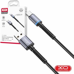 Cabo USB-A 2.0 Macho / USB-C Macho 2.4A C/ LED Preto 1m XO Image