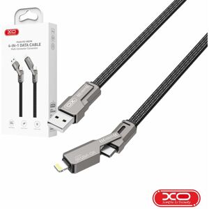 Cabo usb-a macho 4 em 1 p/ usb-c e lightning pd 60w 1m xo Image