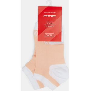 Meias RMC Soquete Invisível Fantasia Mulher - Branco/Salmão 36-40 Image