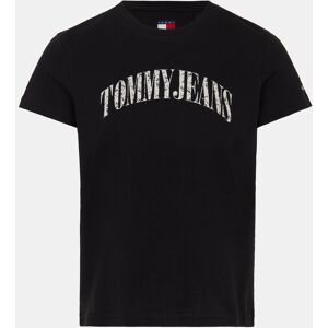 T-Shirts Tommy Jeans Floral Varsity Tee Mulher - Preto XS Image