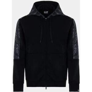 Casacos Emporio Armani EA7 Cotton-Blend Hooded Logo Series Homem - Preto S Image