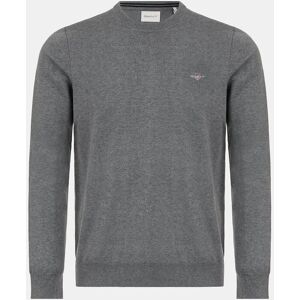 Camisolas Gant Classic Cotton C-Neck Homem - Cinza S Image