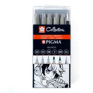 Set Ilustração Sakura Pigma 6 Peças (5 Marcadores + 1 Lapiseira) Image