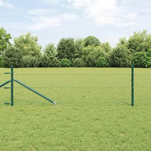 vidaXL Îngrădire cu stâlpi Verde 0.5 x 50 m otel acoperit cu PVC Image