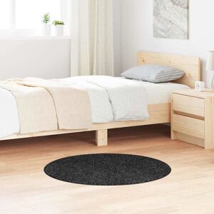 vidaXL Covor Shaggy Antiderapant Gri închis 90 x 90 cm PP Image