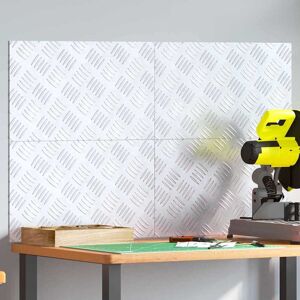 vidaXL Plăci cu tablouri 4 pcs Argintiu 50 x 30 cm Aluminiu Image