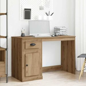 vidaXL Birou cu sertar stejar artizanal 50 x 115 x 75 cm Lemn compozit Image