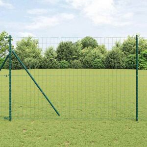 vidaXL Gard Euro Verde 1.6 x 10 m Fier acoperit cu PVC Image