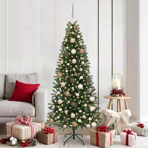 vidaXL Brad de Crăciun artificial cu 300 LED Verde 180 cm PE și PVC Image