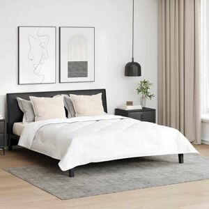 vidaXL Duvet cu perne cu pernă 3 pcs Alb Microfibră și puf de pasăre Image