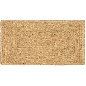 vidaXL Covor de zonă Bej 60 x 110 cm Iută Image