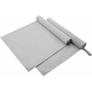 vidaXL Prosoape Sport 2 pcs Gri 180 x 90 cm Poliester și poliamidă Image