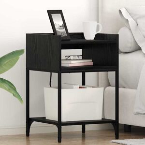 vidaXL Noptieră 2 pcs Stejar negru 40 x 40 x 61 cm Lemn compozit Image