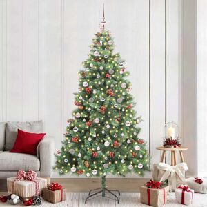 vidaXL Brad de Crăciun artificial Verde 240 cm PVC și Metal Image