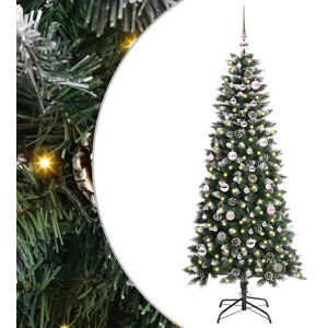 vidaXL Brad de Crăciun artificial cu 150 LED Verde 66 x 66 x 150 cm Image