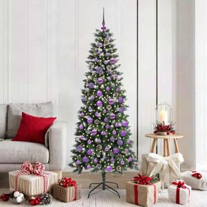 vidaXL Brad de Crăciun artificial cu 300 LED Verde 76 x 76 x 180 cm Image