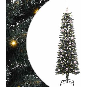 vidaXL Brad de Crăciun artificial cu 150 LED Verde 43 x 43 x 150 cm Image